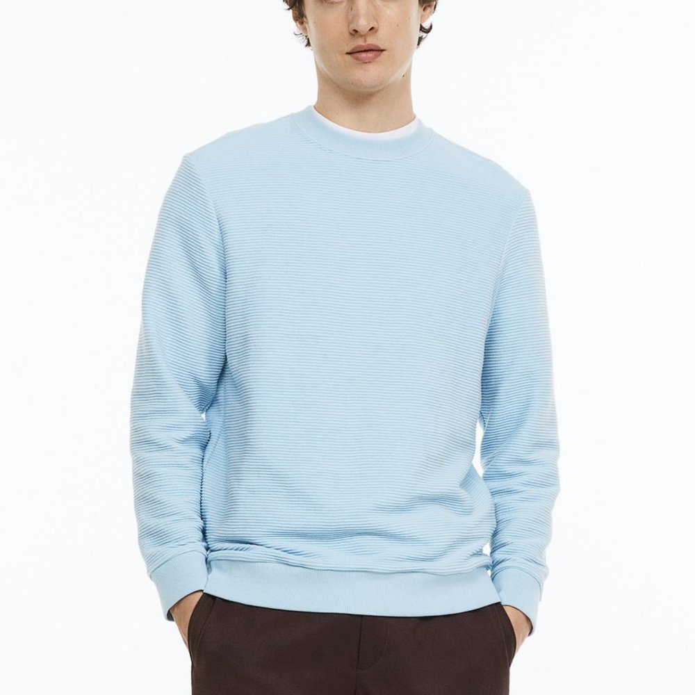 Regular Fit Ribbed Sweatshirt - Picture 3 of 6